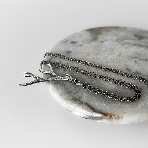 NEW Artisan Antler Sterling Silver Pendant Necklace - Picture 4 of 8